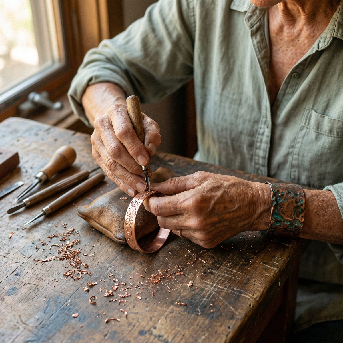 Vera's Bloom Copper Bracelet